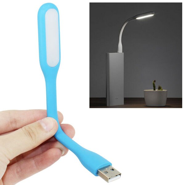 USB LED Light Emergency Lamp Flexible Bendable Reading Book Light Portable Mini Night Light for Power Bank Computer PC Laptop: Blue
