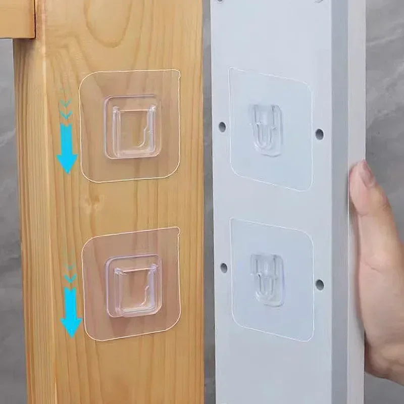 Doppelseitige selbstklebende Wandhaken, stark klebrig, transparent, spurlos, für Küche, Schlafzimmer, Wandhaken, Aufbewahrungshalter im