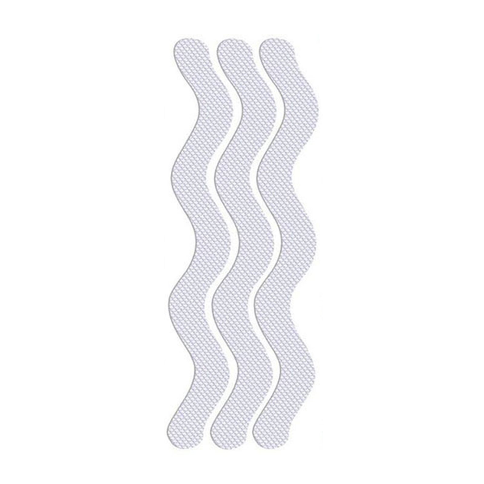 24Pcs S Wave-shaped Non-slip Strip Crushed Stone Texture Safety Transparent Bathroom Accessory