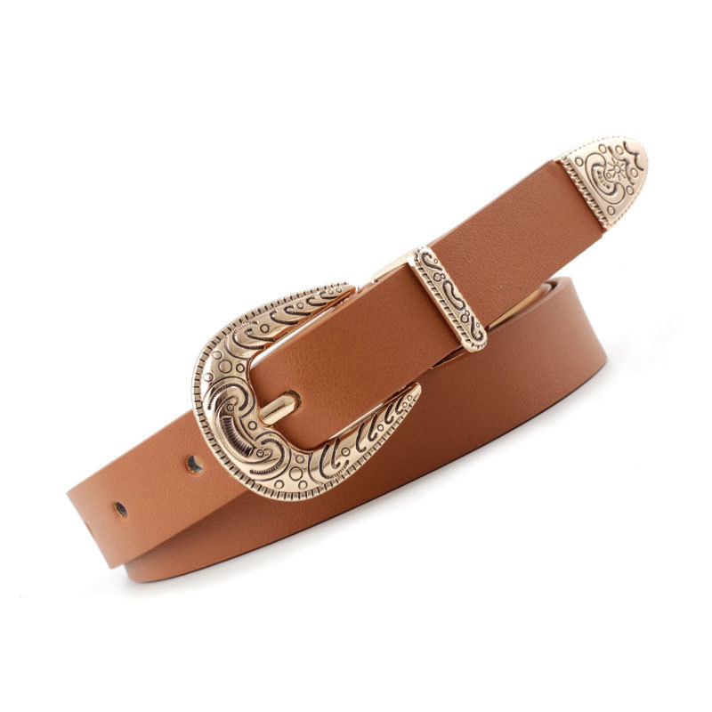Olome Vintage 1.8 Cm Breed Boho Etnische Riem Leer Vrouwen Bruin Zwart Wit Gouden Gesp Fijne Riem Dames Vrouwelijke jeans Riemen