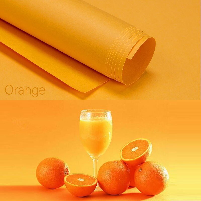80*100cm PVC Photography Backdrop Photo Background Waterproof Photograph Backdrops Paper For Studio: Orange