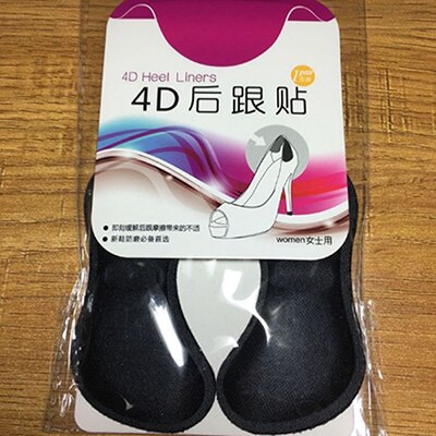 Almohadilla de espuma viscoelástica para el cuidado de los pies, herramienta para el cuidado de los pies, tejido adhesivo, almohadillas para el talón, 1 par: black A