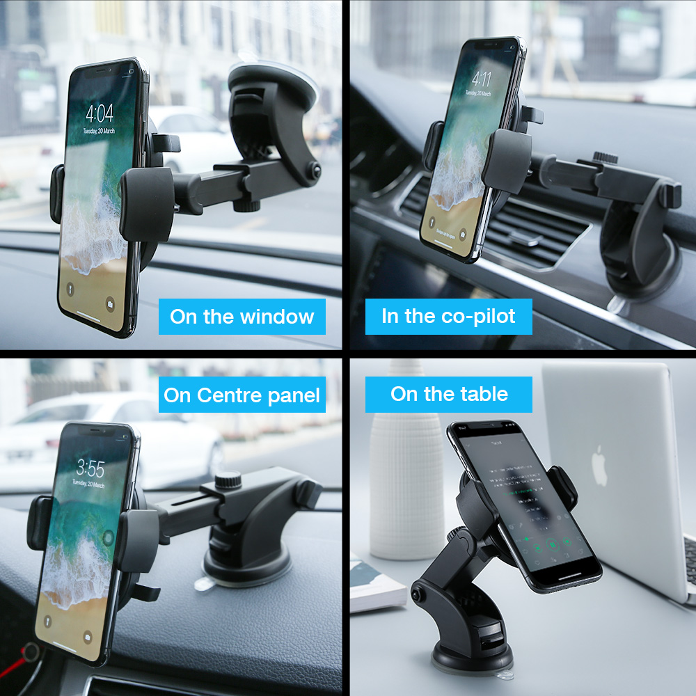 RAXFLY Voorruit Mount Auto Telefoon Houder Voor Telefoon in Auto Voor Samsung S9 360 Rotatie Autohouder Voor iPhone Telefoon stand Ondersteuning