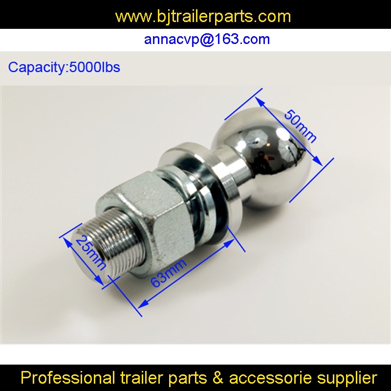 CVP 10" Adjustable height towbar hitch ball mount 5000lbs Trailer for 2" Receiver,trailer parts with 50mm ball
