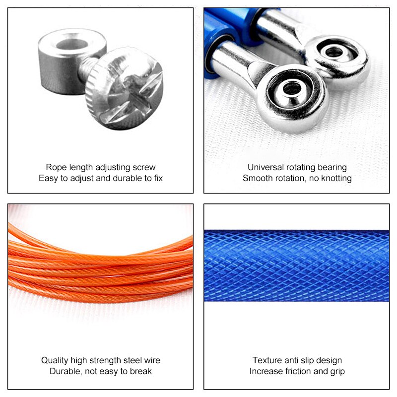 Crossfit Speed Jump Rope Skipping Rope For MMA Boxing Fitness Skip Workout Training With Carrying Bag Spare Cable