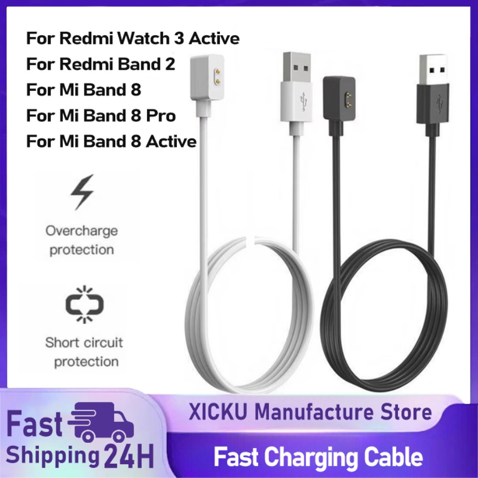 USB Charger Cable For Xiaomi Band 8 Active Mi Band 8 Pro Magnetic Charging Cradle Adapter For Redmi Watch 3 Active Charger Dock