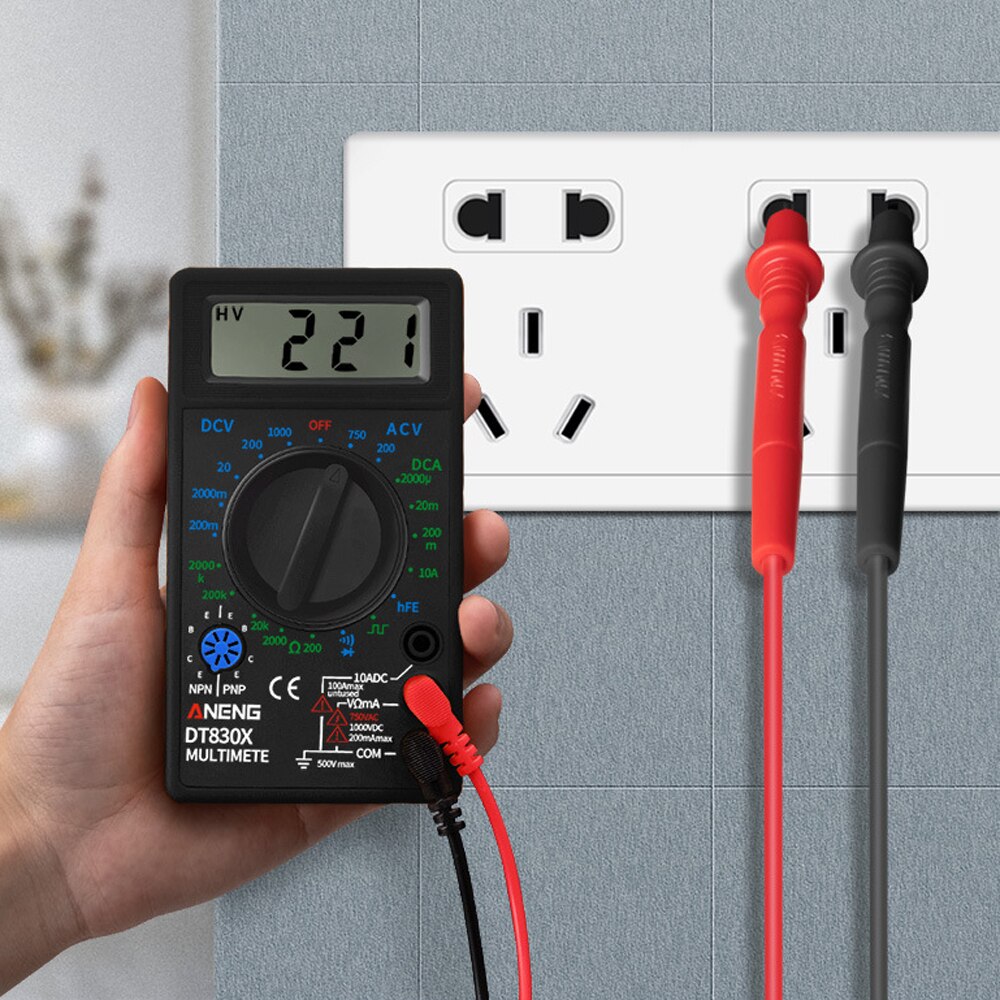 ANENG DT830X LCD Display Digital Multimeter Voltmeter Ammeter Ohmmeter DC Current Tester Handheld Fault Buzzer Test Machine