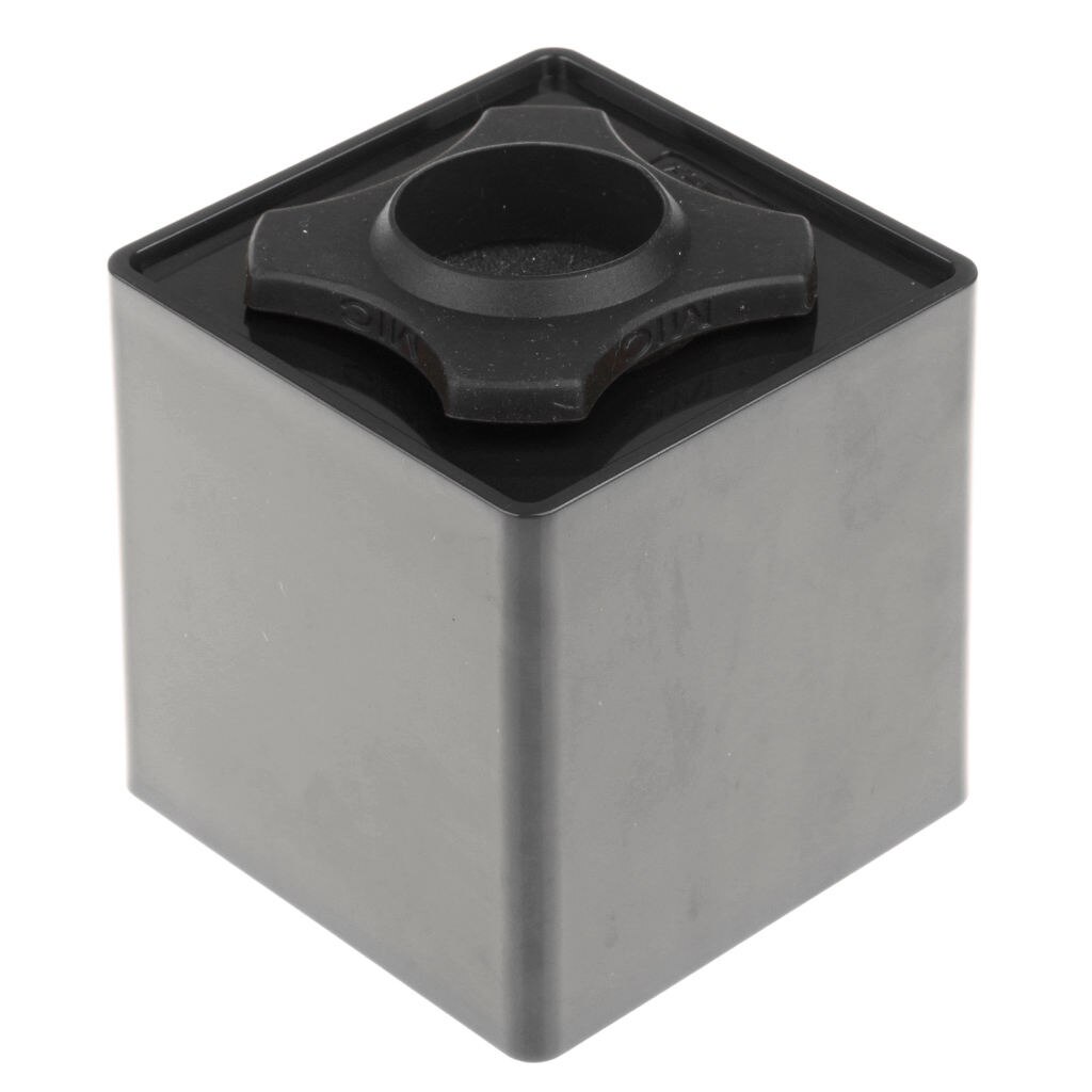 Handheld Microphone Shock Mount Mic Speaker Stand Cube Station Logo 45mm Hole