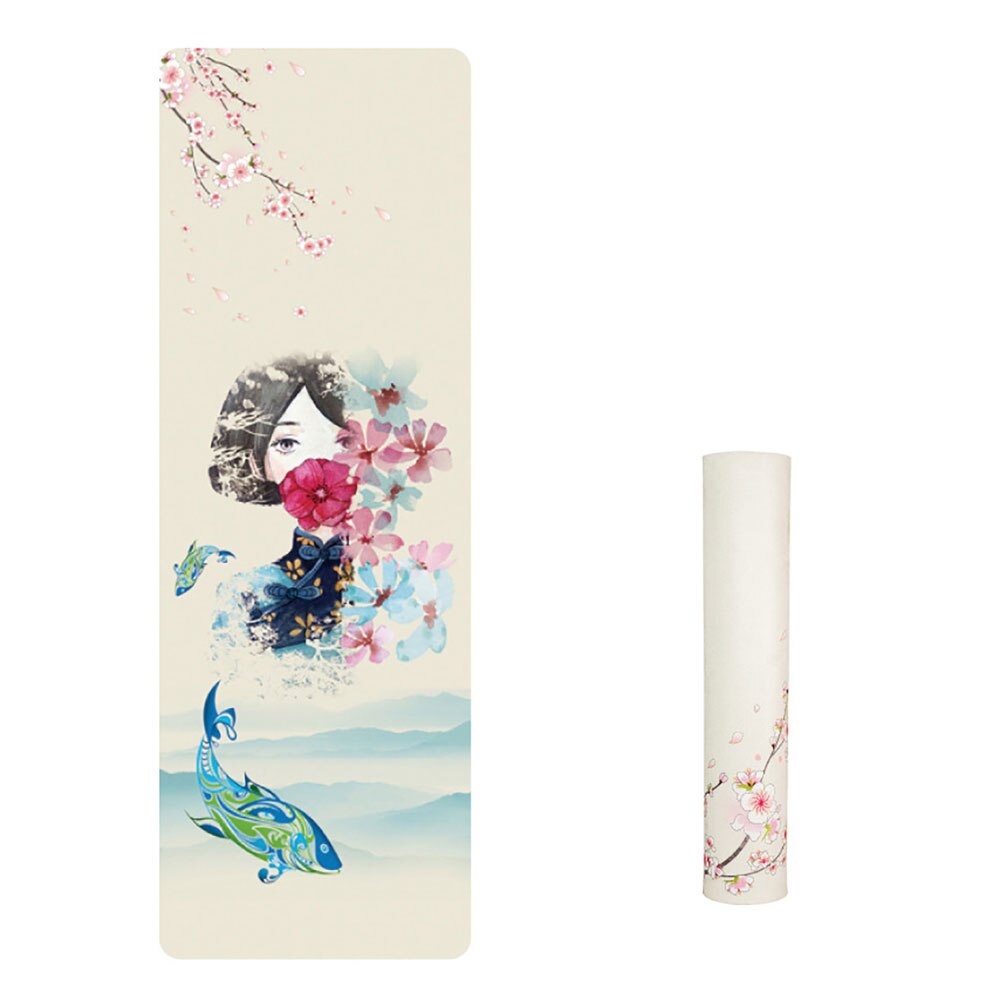 Yoga Mat - 183x61cm - 7mm Thick - TPE Non-Slip Fitness Pilates Pad: Spring Equinox