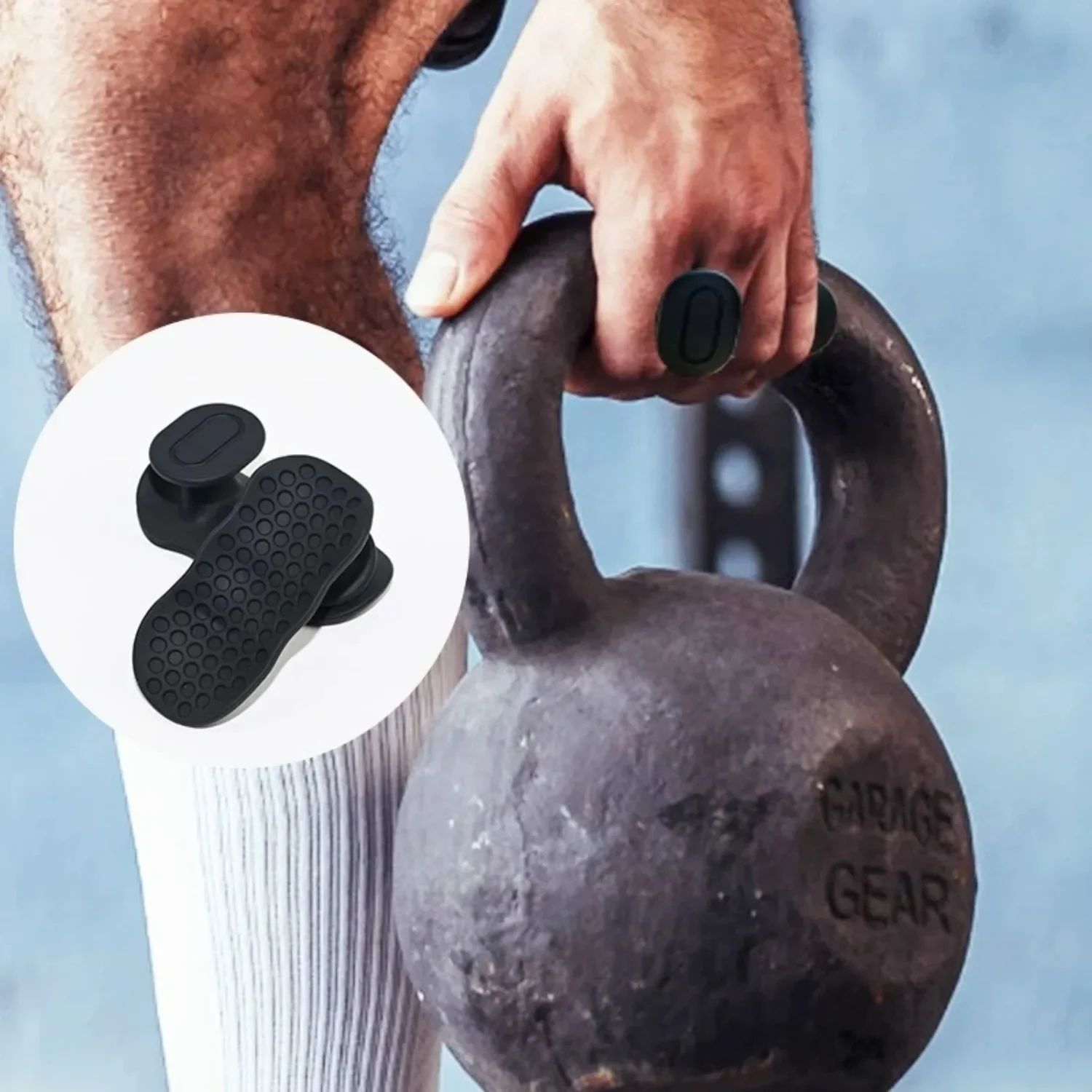 Poignées De Musculation En Silicone – Antidérapantes, Sans Doigts – Protection Des Paumes – Pour Tractions, Haltères, Fitness