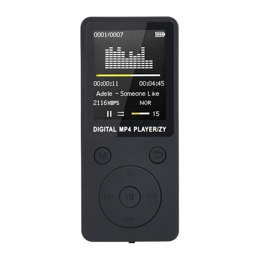 Mp4 spiller bedst sælgende farverig bærbar sport  mp3 mp4 spiller 32 g film lcd skærm fm radio videospil film: Sort