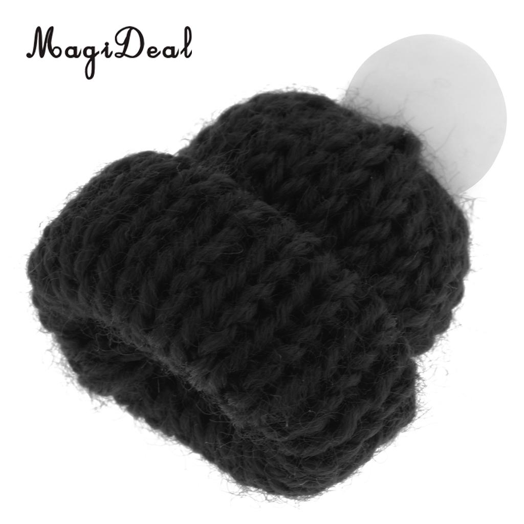 1/12 Schaal Dollhouse Miniatuur Scène Beanie Hoed Leuke Winter Skate Cap Party Kleding Accessoires Decoratie 10 Kleuren: Black