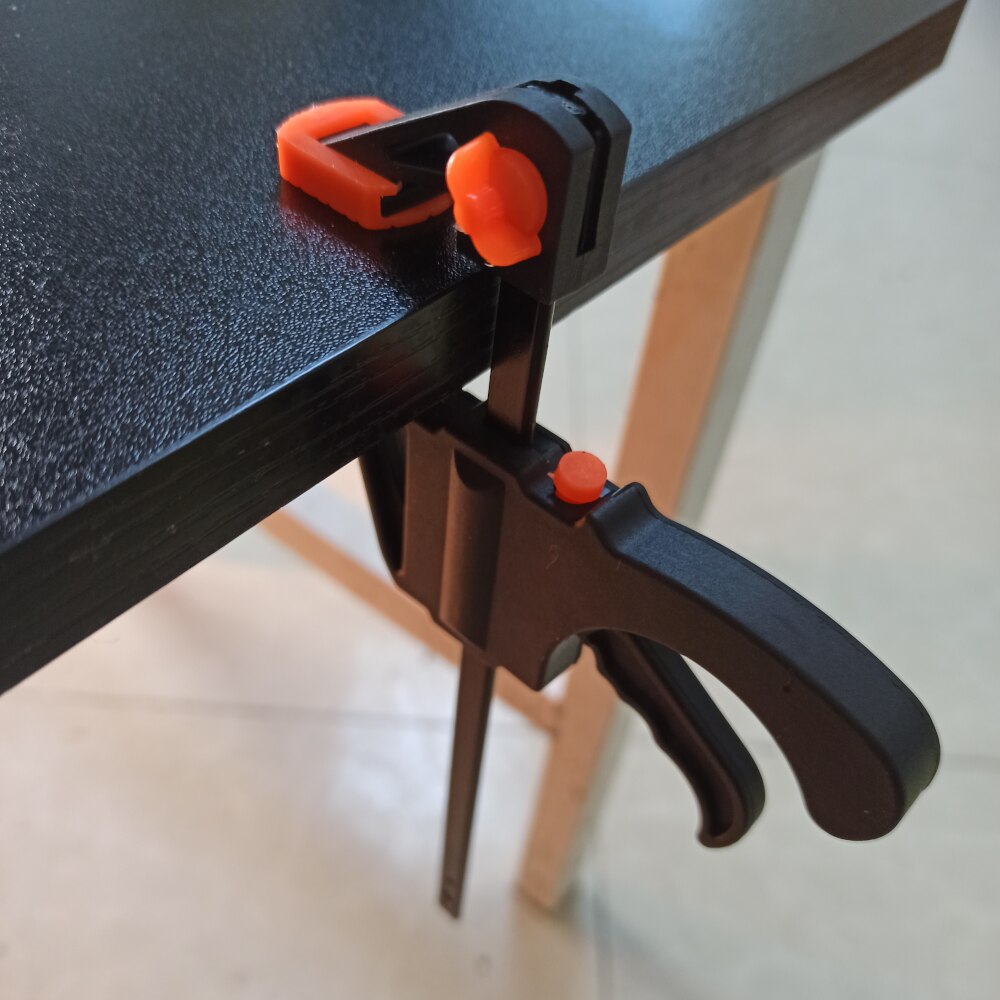 ESPLB 4'' inch Wood Clamp F-Type Nylon Quick Clip Woodworking Hard Grip Release Squeeze Ratchet DIY Hand Tool Gadget