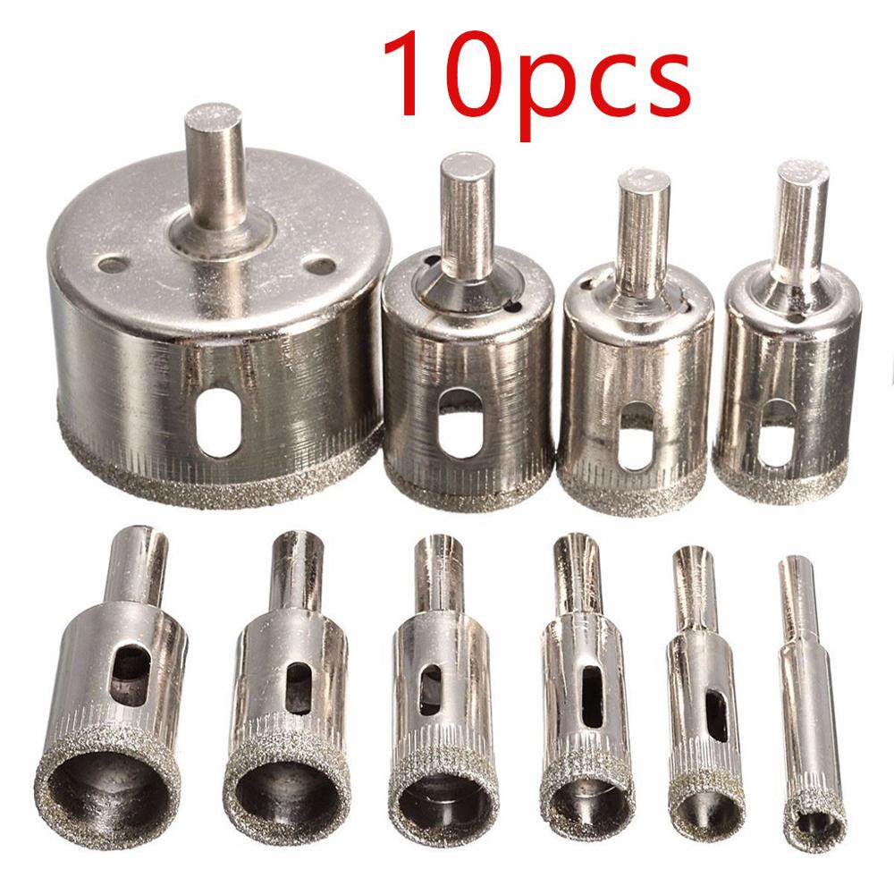 BGTEC Diamond Drill Bits Set, gatenzaag met driehoek schacht