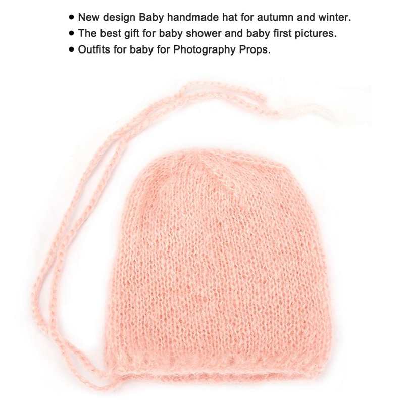 Baby Fotografie Prop Hat Handgemaakte Baby Fotografie Rekwisieten Outfits Cap Katoen Blend Baby Hoed Ronde Leuke Hoed