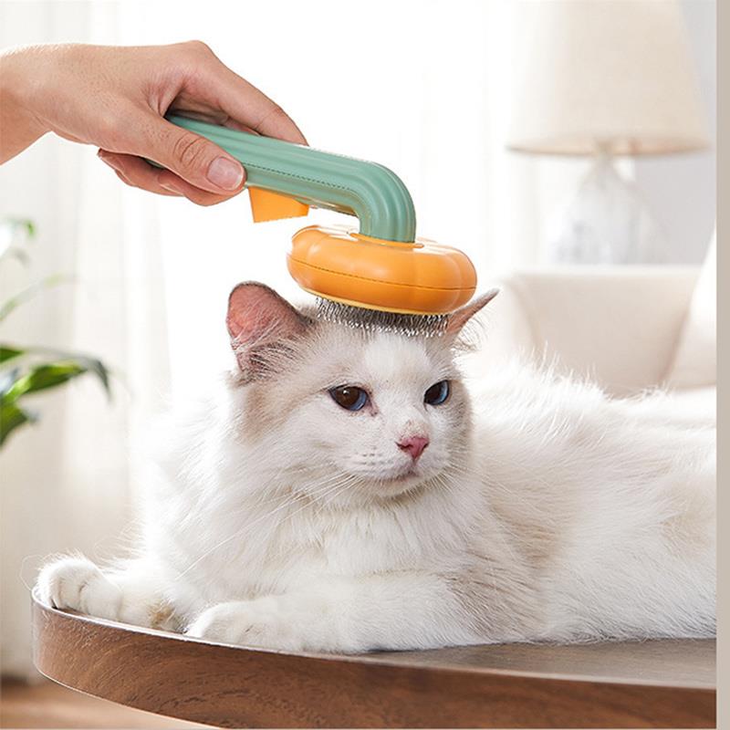 Katzen Pinsel Nadel Kamm Mehrfarbig Kürbis Haar Deshedding Kamm Welpen Muschi Massage Haar Entfernung Kamm Haustier Reinigung Pflege Werkzeug