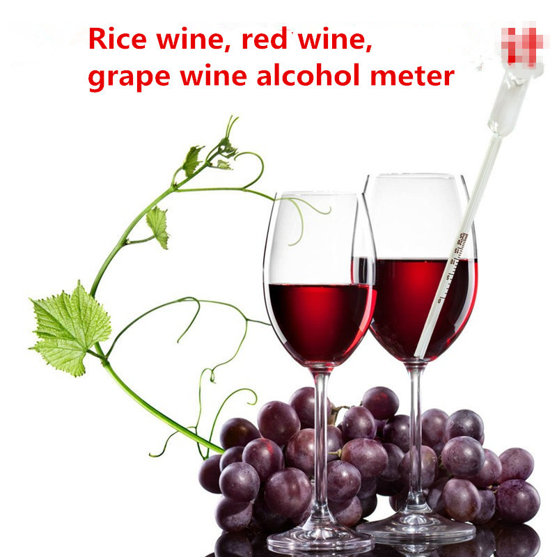 2Stck Hydrometer Alkohol Meter Hydrometer für Alkohol Alcoholmeter Dichte Meter Densitometer Dichtemesser Schwimm Wein Glas 0-25