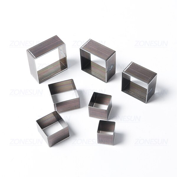 ZONESUN Half-Circle Leather Cutting Die Clicker Steel Rule Die 20/25/30/50mm Punching Tool For Cutting Out Leather Earring: Square 2