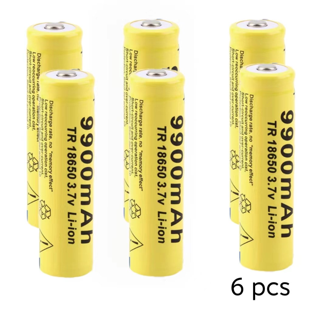 18650 3.7V 9900mAh Rechargeable Battery For Flashlight Torch headlamp Li-ion Rechargeable Battery Pack: Red
