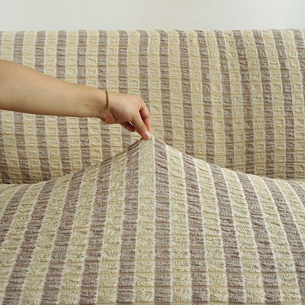 1 stk europæisk elastisk stræk sofaovertræk med nederdel fuldt betræk sofa skridsikker møbelovertræk til stueindretning