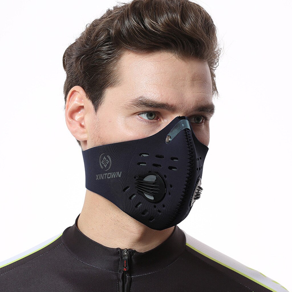 Outdoor Sport Volwassen Ski Fasemask Stofdicht Herbruikbare Wasbare Stof Mond-Moffel Bandana Universele Mode Masque Bandana: Black