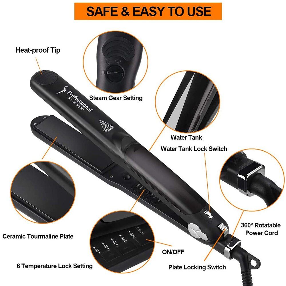 Stoom Stijltang Keramische Vapor Hair Curler Salon Haar Stijltang Haar Stijltang Curler Styler Hair Styling Tool