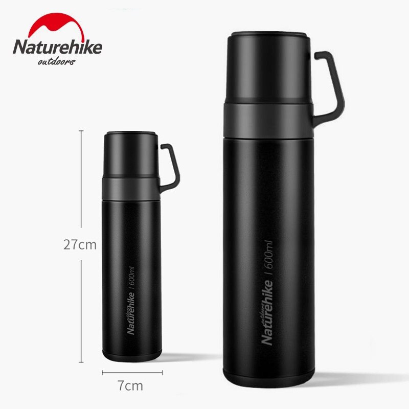 Naturehike Stainless Steel Water Container Mug 600ml Thermos For Camping Hiking Travel Vacuum Insulated Drinking Bottle