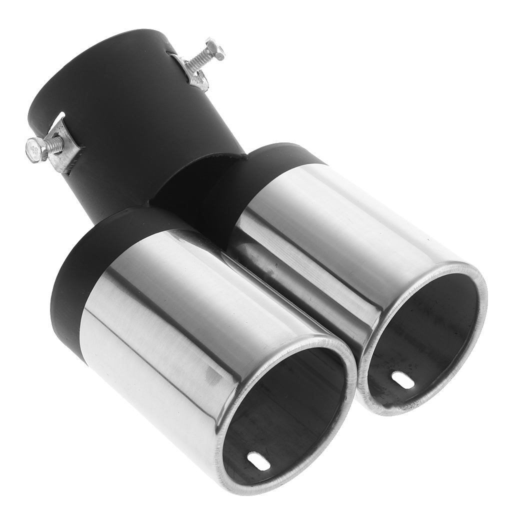 Universal Car Stainless Steel Exhaust Round Double End Muffler Tip Pipe