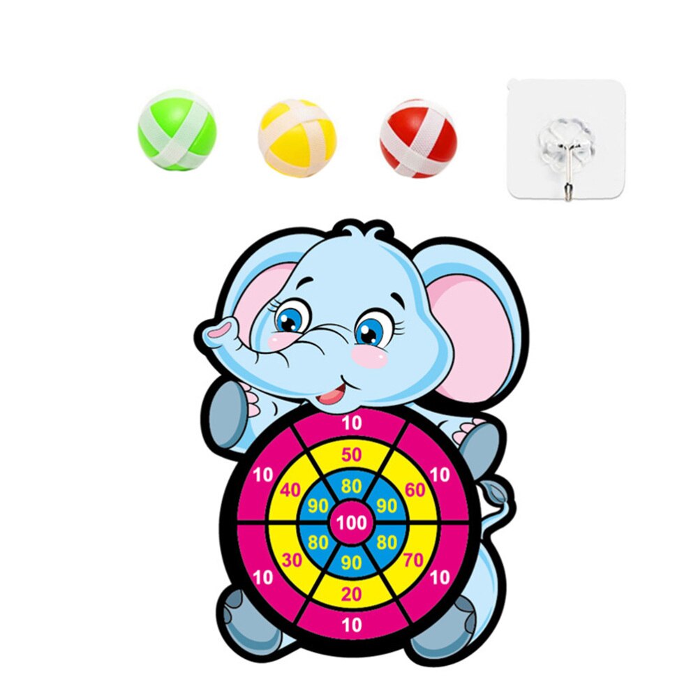 1 Set/7pcs Kids Throwing Darts Chic Sticky Target Balls Dart Board