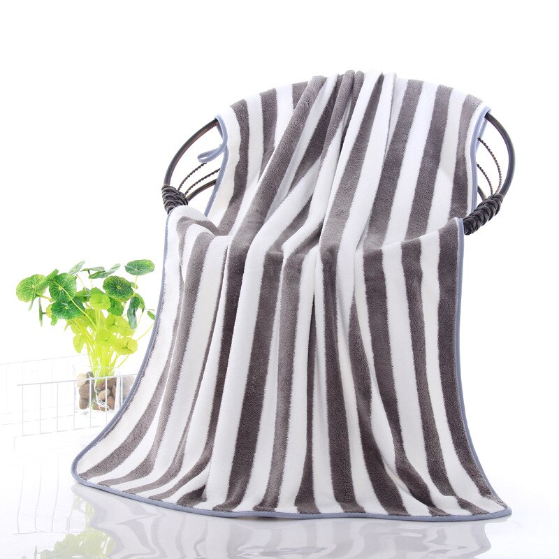Shower Cap Towel Cotton Terry Beach Towels Super Absorbent Bath Towel for Adults Large Bathroom Body Spa Sports Stripe 140x70cm: C 70x140cm