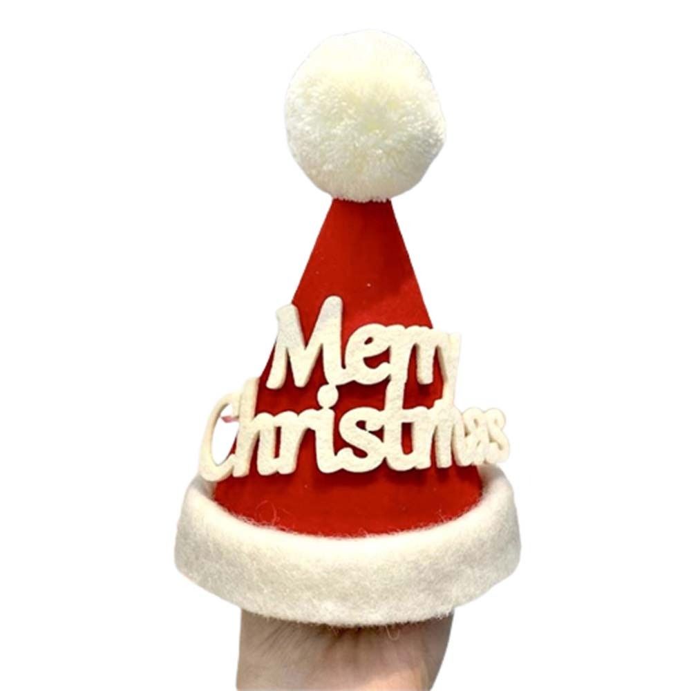 Xmas Decorative Santa Claus Merry Christmas Hat Christmas Felt Santa Claus Hat Cartoon Animal Party Hat Christmas: Milky White