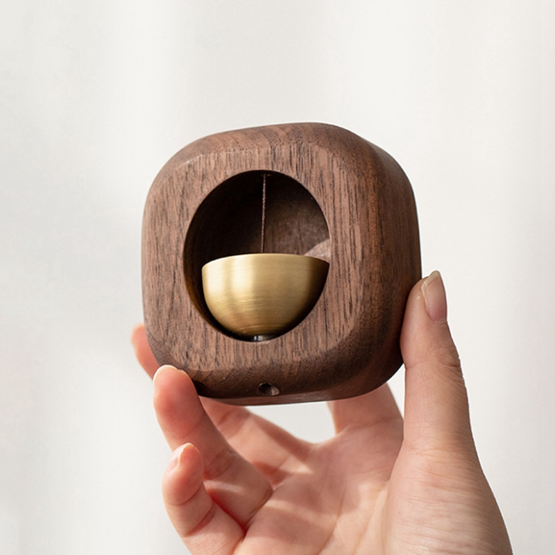 Solid Wood Wind Chime Suction Door Wind Chime Black Walnut Magnetic Suction Wind Chime Door Bell