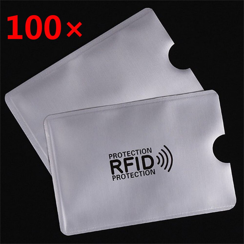 100 stks/set RFID Security Card Blokkeren 13.56mhz NFC Afgeschermde Kaart onbevoegde scannen Id-kaart Bescherming Case