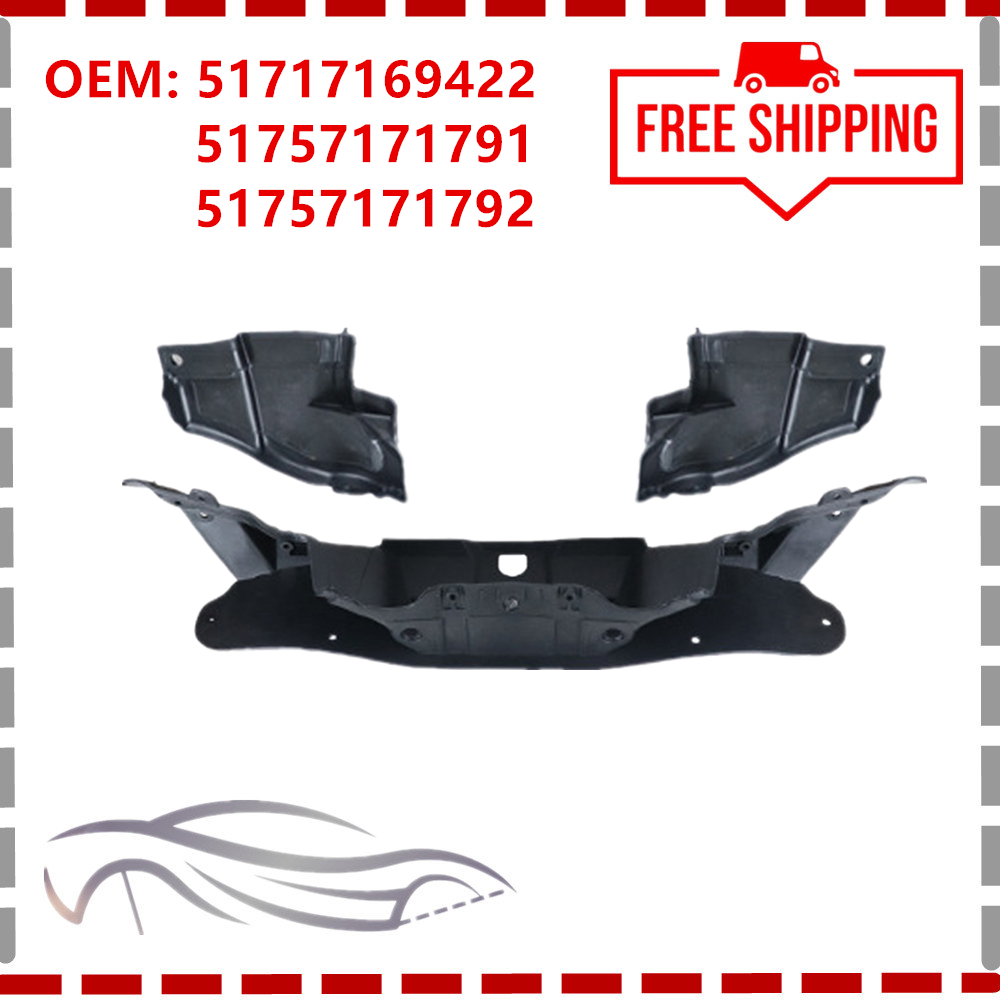 51717169422 51757171791 51757171792 Car Engine Upper Compartment Partition Panel Set Black Plastic For BMW X5 X6 E70 E71 E72