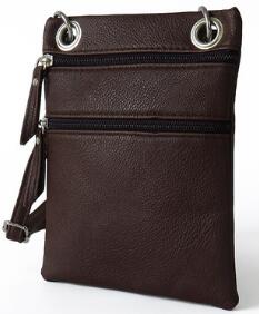 Dames pu diagonale kruisverpakking dubbele rits veelkleurige portemonnee