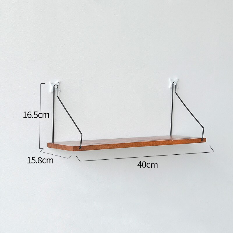 Modern simple wooden wall rack room decoration solid wood storage rack: C