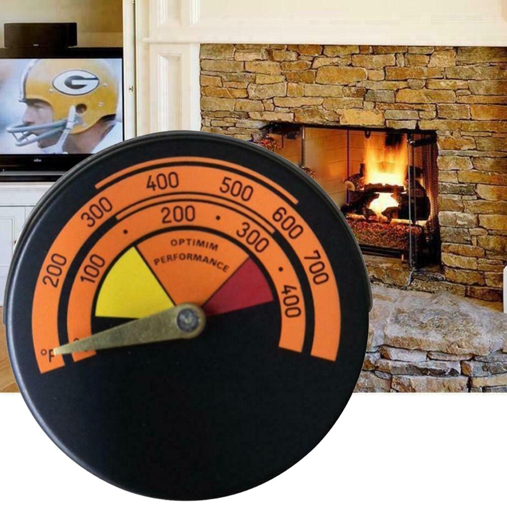 Termómetro para estufa, medidor de temperatura para horno, medidor de temperatura para quemador de chimenea de leña, herramienta de medición para ahumador de horno