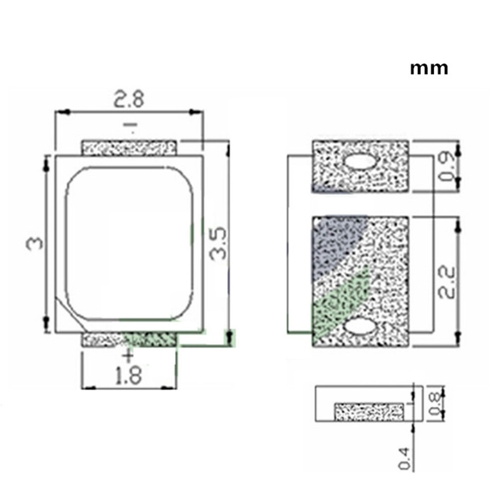 5PCS/lot 0.5W SMD 850nm Infrared LED IR LED 20mil chips 2835 Surface Mounted Devices 140 degree angle For Security camera