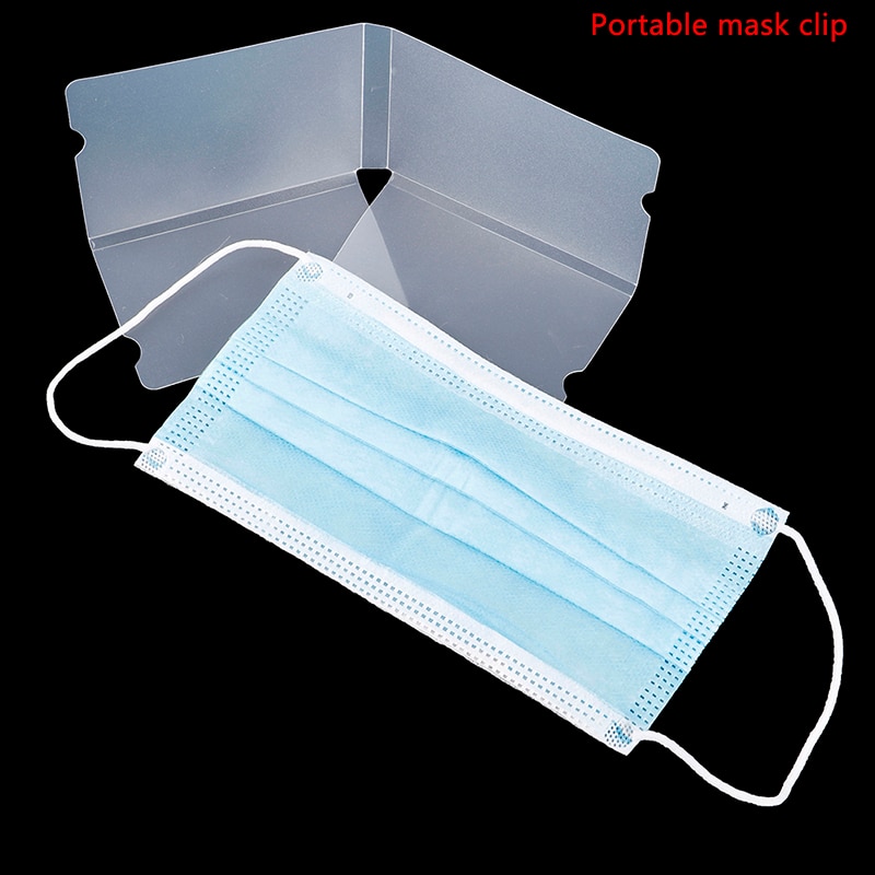 1/5 stk foldbare ansigtsmasker opbevaringsboks klip støvtæt maske etui sikkert forureningsfri engangs plastik masker klip container taske