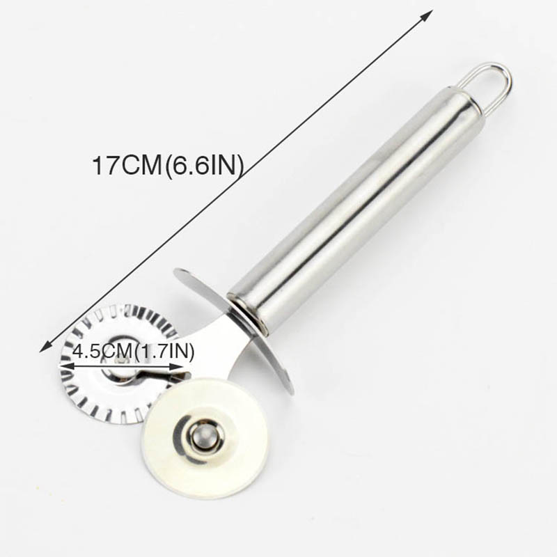 Stainless Steel Pizza Knife For Dough Pastry Wheel Cutter Double Rollers Cookie Pizza Cutter Shovel Kitchen Supplies