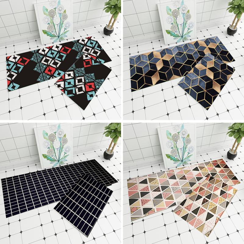 Long Kitchen Anti-slip Mat Bathroom Rug Floor Mat Modern Kitchen Rug Home Entrance Door Absorbent Mat Bedroom LivingRoomFloorMat