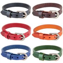 Korea Simple Wrist Strap Belt Buckle Leather Bracelet