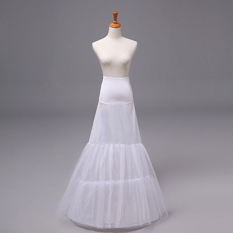 Little Fishtail Lady Waist Bag Hip Bride Wedding Dress Petticoat Long White Slip Underskirt