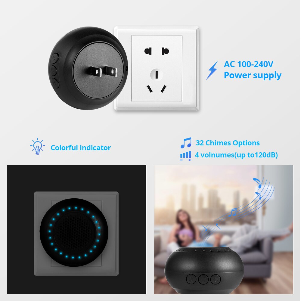 KERUI Doorbell Welcome Home Waterproof Doorbell Smart Wireless Ring Door bell 100M Transmission With lithium Battery Doorbell