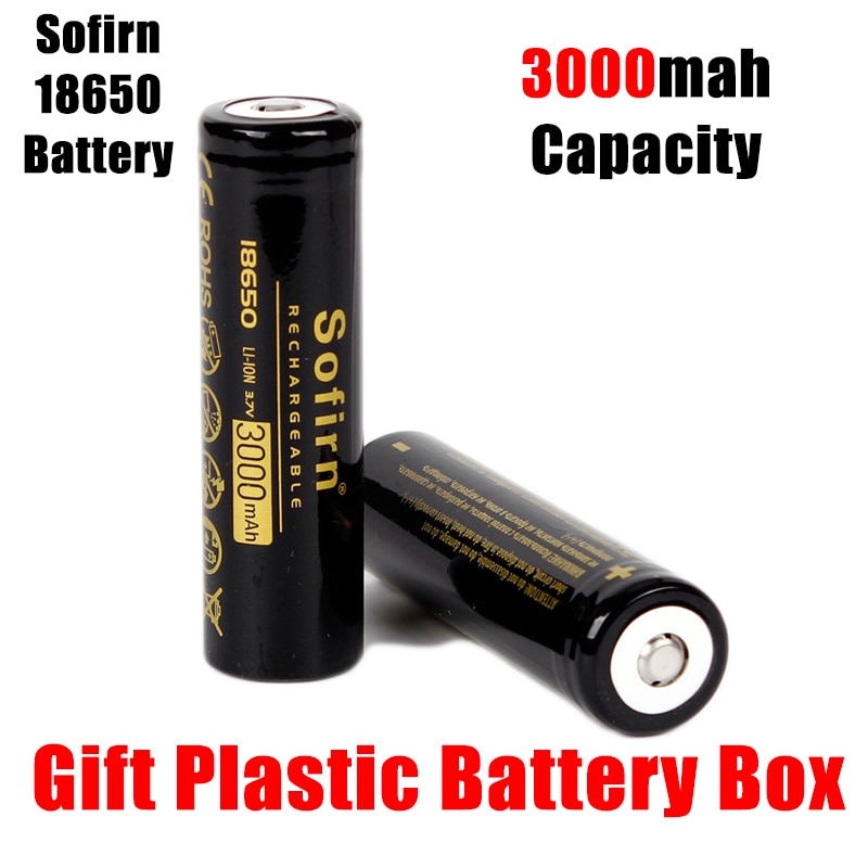 Sofirn 3.7V 18650 3000mah Rechargeable Battery Pre-Charged 3.7V Li-ion 18650 Cell Lithium Batteries for LED Flashlight Torch