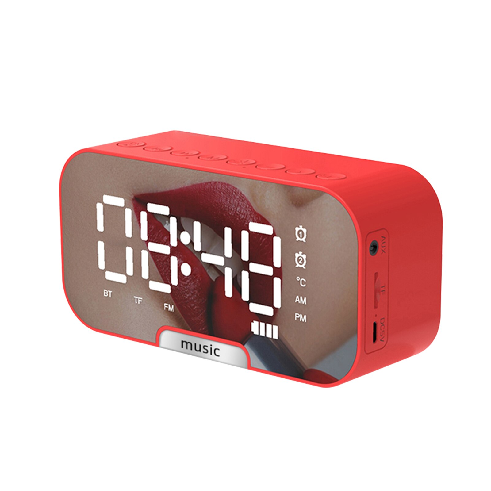 BT Musik Alarm Uhren Spiegel FM Radio LED Digital Uhr 2 Alarm Schlummern 24H Elektronische Uhr Dimmen Tisch Telefon stehen USB Uhren: verrotten