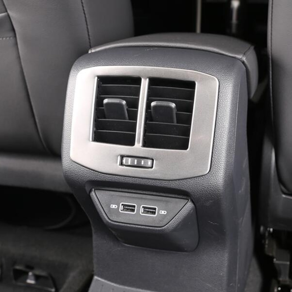Para Volkswagen t-roc TROC , accesorios, reposabrazos Interior, rejilla de ventilación trasera, cubierta de acero inoxidable, Panel DE SALIDA AC embellecedor
