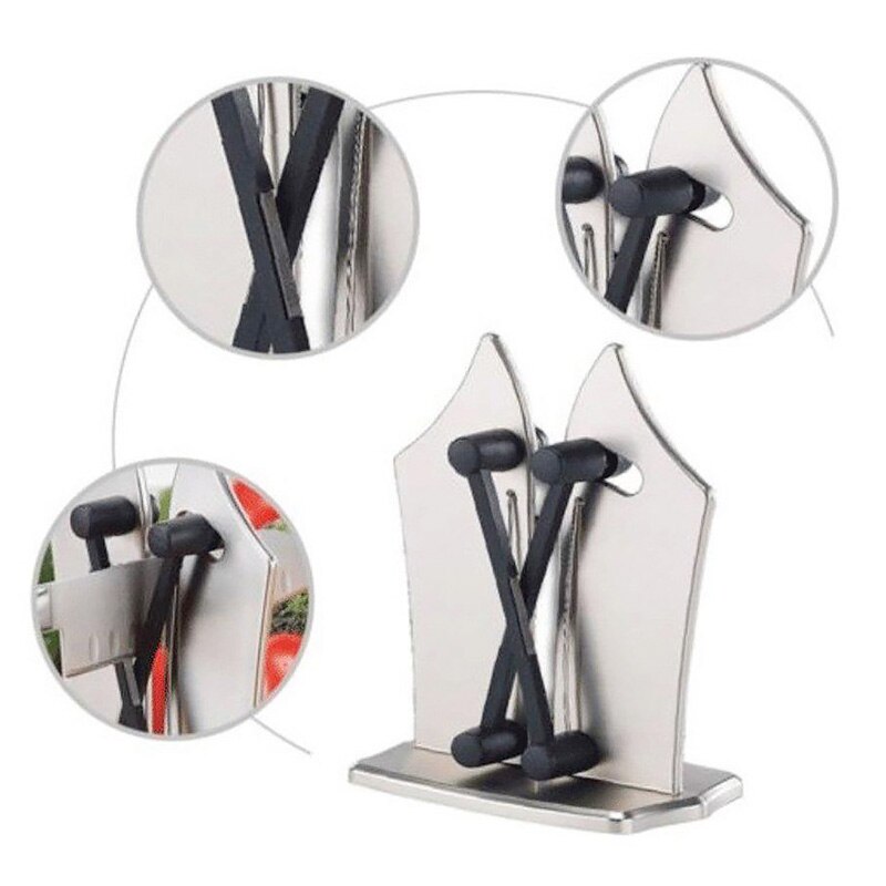 Sharpener Base Iron Block Knife Sharpener with Sharpening Stone Stand For Household Kitchen Sharpener Tools Supplies