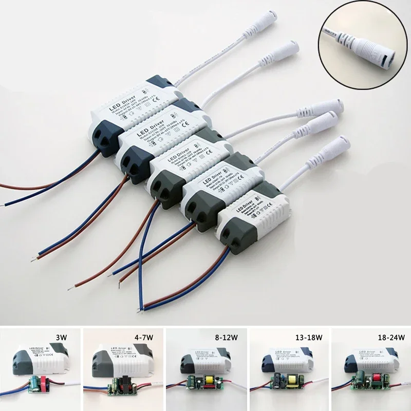 LED Driver AC110V-220V Naar DC 12V 24V Verlichting Transformator LED-paneel Lamp Voeding Adapter 3W 4-7W 8-12W 13-18W 18-24W