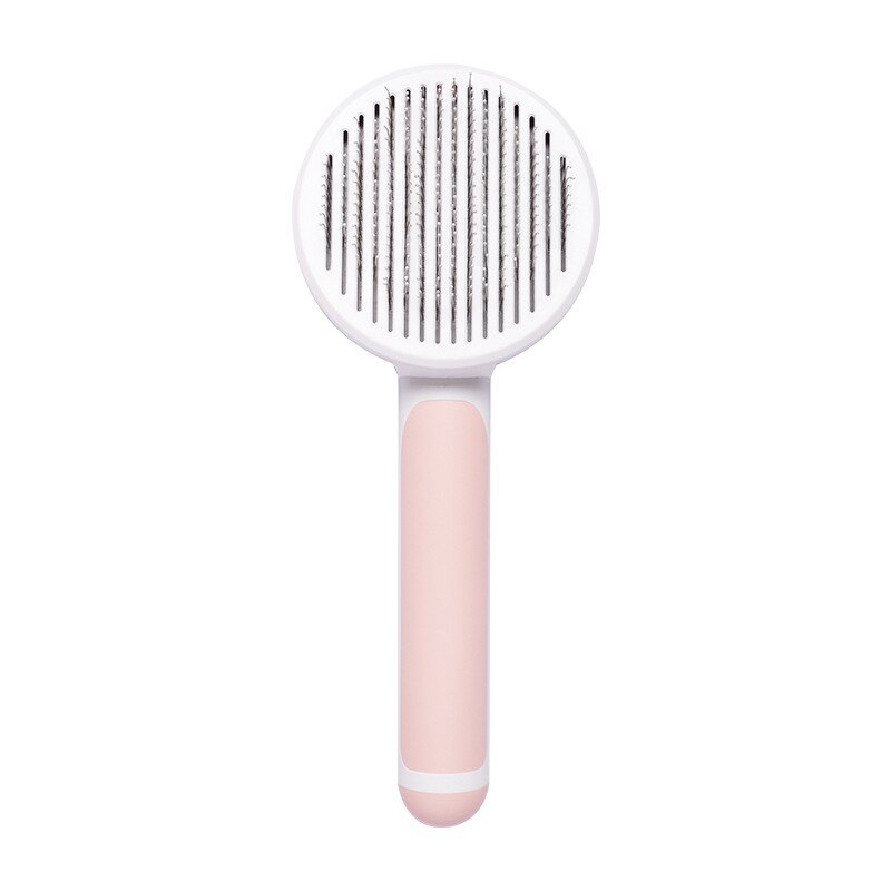 Kat Borstel Hond Kam Haar Verwijderen Huisdier Haar Kam Zelfreinigende Slicker Brush Voor Katten Honden Verwijdert Tangled Hair Beauty producten: Roze
